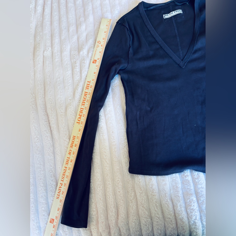 We The Free Plum Long Sleeve V-Neck Women's Top XL New w Tags Lagenlook - Picture 4 of 10